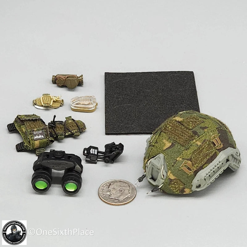 1:6 scale Easy & Simple SDU Assault Team 2023-2024 Jungle Multicam Helmet w/ NVG Model