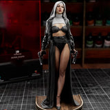 1/24 Resin Model kit Sexy Warrior Nun Girl Uncolored Unassembled Model