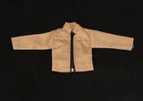 SU-JK-BE: 1/12 Beige Zipper Jacket for Mezco One:12, Marvel Legends (No Figure) Model