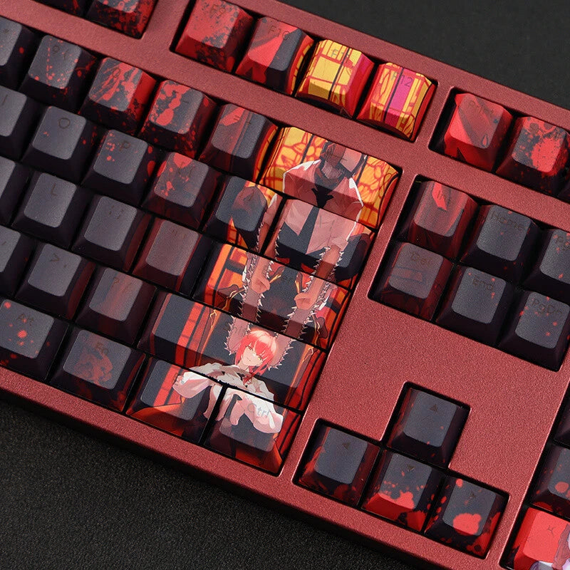 RGB Chainsaw Man Makima 108 KEYS Mechanical Keyboard Keycap For Cherry Mx Axis Model