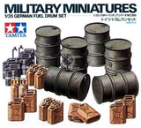 Tamiya 35186 1/35 Scale Military Model Kit WWII German Oil Drum & Jerry Can Set Model