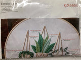 Embroidery Hanging Plants Motif #CX9995 DIY Art Kit 3 Cross Needle Model
