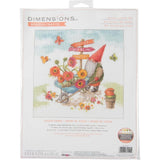 Dimensions counted cross stitch kit "Garden Gnome", 25,4x25,4cm, DIY Model