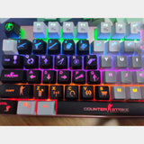 26 Keys ABS Backlit Keycap Gaming Keycap Set for Mechanical Keyboard Accessories Model