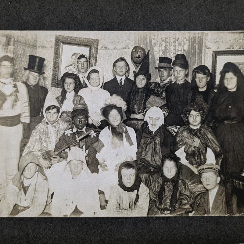 Antique Halloween Photo Costume Party Jack O Lantern Ghost Baby Model