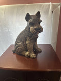 Ceramic Schnauzer Figurine Hand Painted 1980¡¯s 11¡± Tall Dog Lover Decor Model