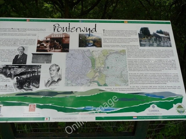 Photo 6x4 Part of an information board at Ponterwyd I like these boards.  c2011 Model