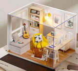 DIY Craft kit dollhouse miniature Sunshine Study Room Tool Light Cover teen Gift Model