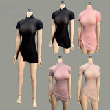 1/6 Scale Female Clothes Cheongsam Skirt Dress Model Fits for 12