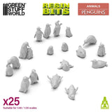 Penguins 1:48?C1:35 - Resin Sigmar Decor Modelling  Wargames diorama ice animals Model