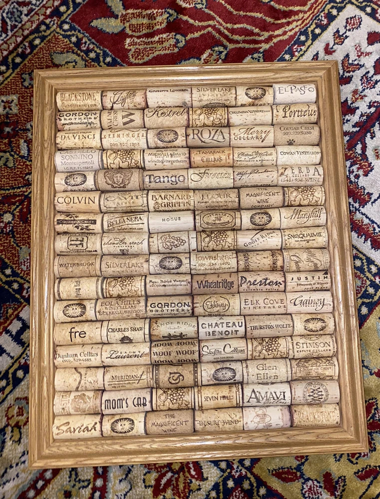 Wine Cork Board Frame Wall Art Photo Memo Organizer Corkboard Stick board Model
