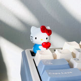 Heart Kitty Keycap, Artisan cute keycap set for mechanical keyboard Model