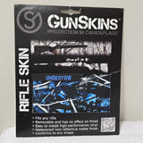 GunSkins Rifle Skin UNDERTOW Wrap DIY Vinyl Kit Blue Black White Model