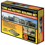 Woodland Scenics N Scale 785-1485 Town & Factory Building Set(TM), Kit Model