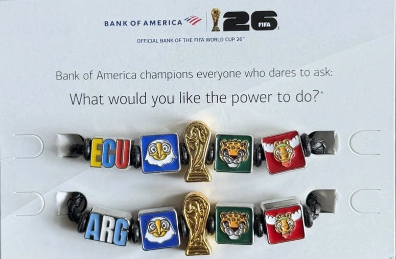 FIFA World Cup 26 Bank of America Charm Bracelets ECU & ARG Charms