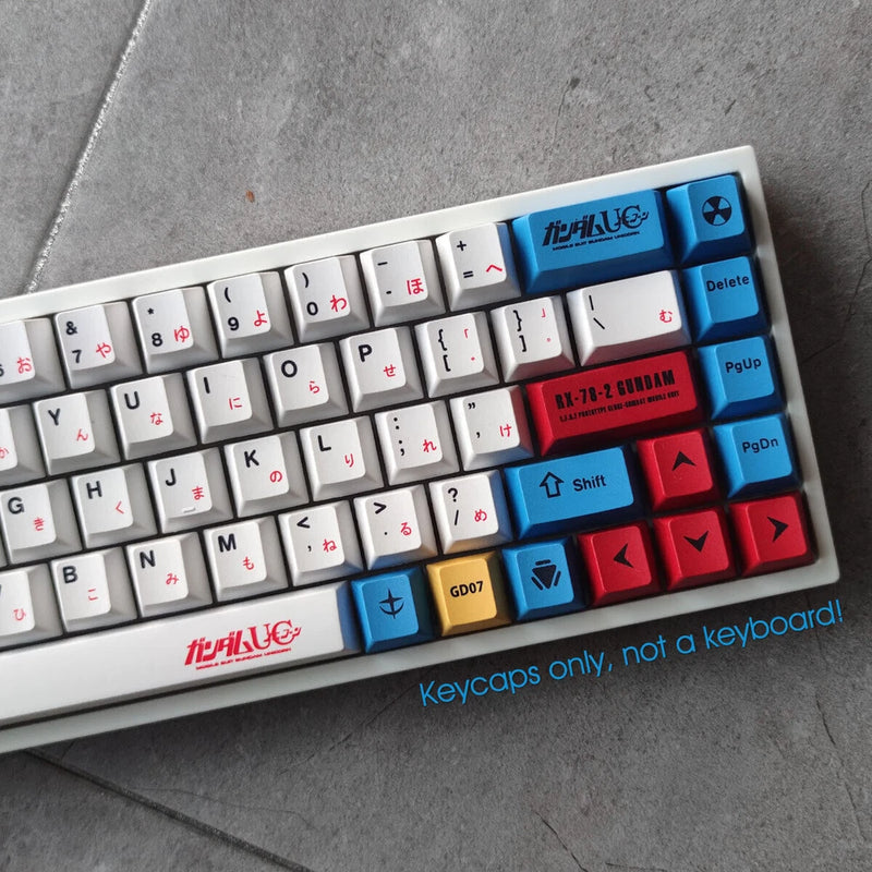 GUNDAM Keycaps Set Anime 120 Keys PBT Dyesub For Cherry MX Mechanical Keyboards Model