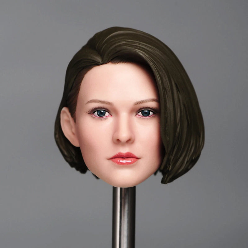 1/6 Female Short Hair Girl Head Sculpt Model Fit 12''Action Figure Doll Toy Model