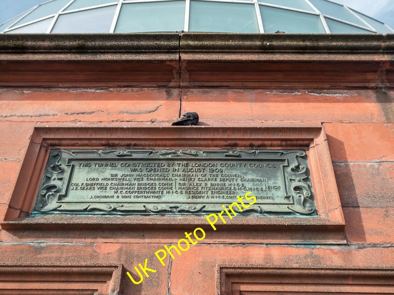 Photo 6x4 Information Board on Greenwich Foot Tunnel Entrance Greenwich/ c2015 Model