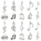 100 Pcs Instrument Musical Note Charms Tibetan Style Alloy Charms Pendants fo... Charms