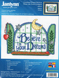 Janlynn "BELIEVE IN YOUR DREAMS" Window Moon Stars Counted Cross Stitch Kit *NEW Model