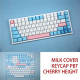 Milk Cover Keycap PBT Cherry Height 140 Keycaps Dye-sub for Cherry MX Keyboard Model