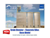 HO Scale Grain Elevator - Concrete Silos Kit - Upgradable 1:87 Model