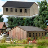 HO Busch 1544 Wood BARRACKS / WAREHOUSE / Building KIT   ( SHIPS from CHICAGO ) Model