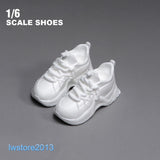 1:6 Girl's White Sports Shoes Model For 12