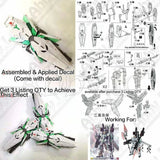 for MG 1/100 RX-0 Unicorn Full Armor ver ka FA Shield+Beam Gatling Gun+Decal EX Model