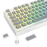 117Key Grey Pudding Keycaps OEM Profile PBT Translucent Backlight Gaming Model