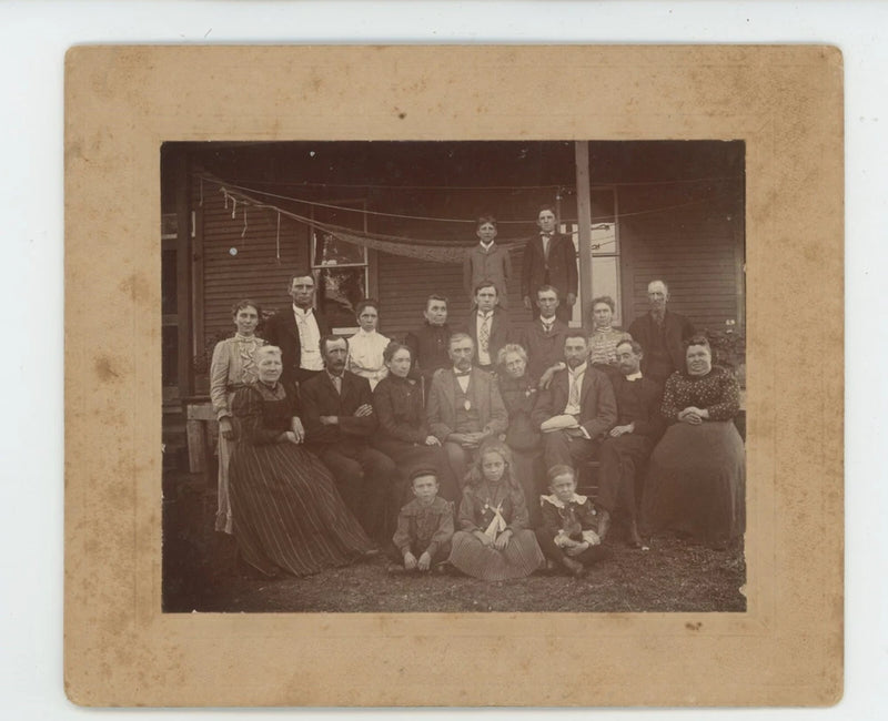 Vintage Photo On Board ID'd Delong Fisk Wells Allen Totman Franklin CO NY 1890s Model