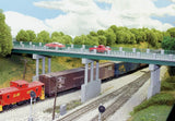 WROUGHT IRON HIGHWAY OVERPASS 150ft on PIERS - HO Scale -PLASTIC KIT - NEW Model