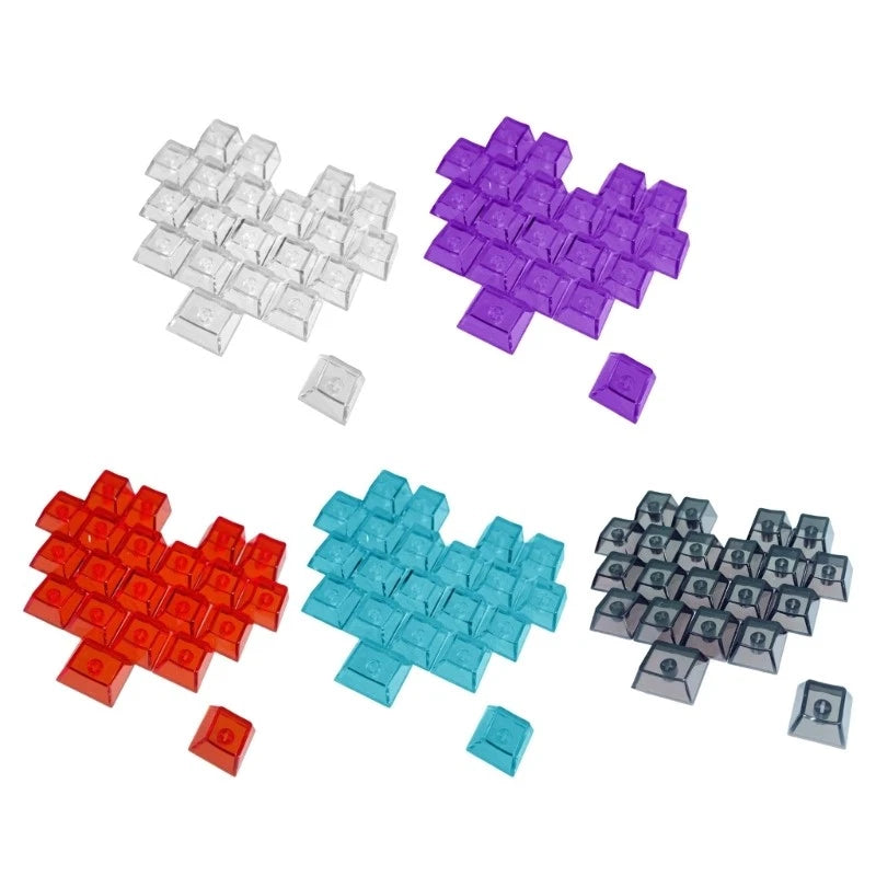 Customizable OEM Height Keycaps 21 PC With Heart Model