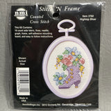 Counted Cross Stitch Kit 3760 Hightop Shoe Stitch N Frame NMI NOS Flowers READ Model