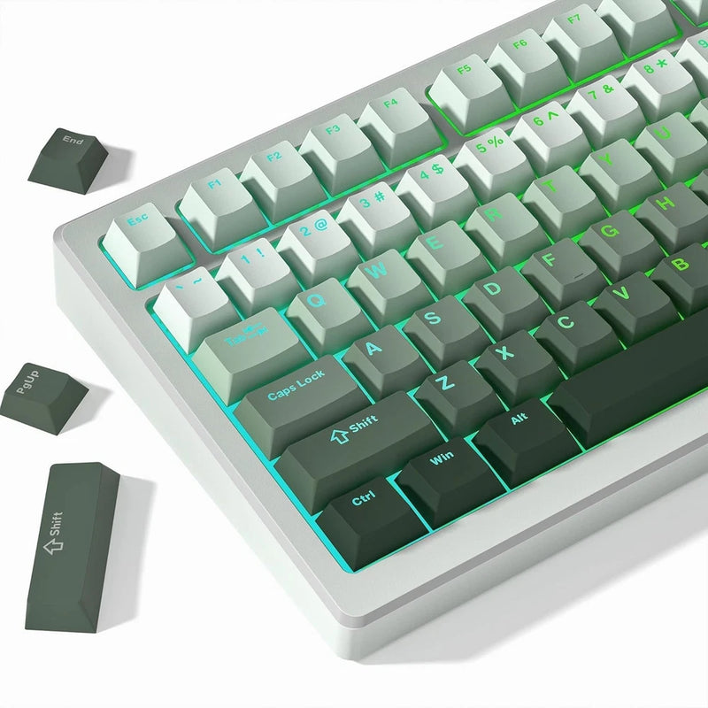 Womier Shine through PBT Keycaps 60 75 100 Percent Cherry Profile, Custom Model