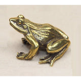 Brass Frog Animal Statue Small Sculpture Tabletop Figurine Home Decor Gifts Model