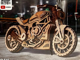 Wood Trick Motorcycle DMS 3D Mechanical Puzzle Model Assembly DIY Kit Model