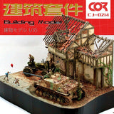 Ruins House Models Kits Diorama European War Damaged Farm Building Assembly 1/35 Model