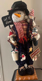 Vintage 30 in Country Snowman & Snow Friends Display Model