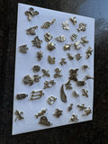 Lot of 45 Small Silver Tone Metal DIY Charms Charms