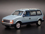 1984-1990 PLYMOUTH VOYAGER MINIVAN CARAVAN BLUE 1/64 SCALE DIECAST MODEL CAR Model