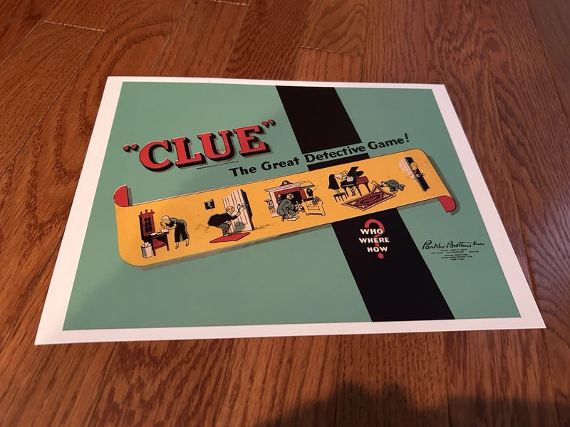 CLUE BOARD GAME Art Print Game Decor 8¡±x10¡± Photo Family Model