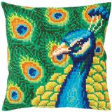 CdA stamped cross stitch kit cushion "Proud peacock " 5327, 40x40cm, DIY Model