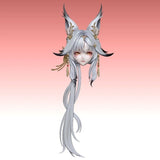 1/12 Scale Mecha Girl Xinyuehu Resin Fox Ear Hair Parts Unpolished Model Upgrade Model