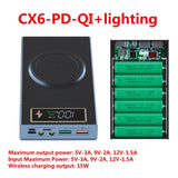 USB 6x18650 Battery Case LCD Display Power Bank DIY Kit Charger Box Cell Phone Model
