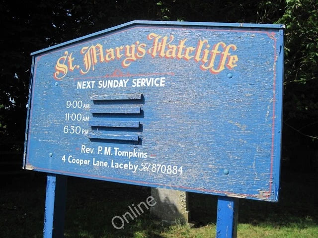 Photo 6x4 Hatcliffe Church notice board  c2011 Model