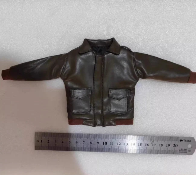 1/6 Scale Handmade Male Aviator Jacket - Brown/Green, Fits 12" Figures NEW Model
