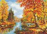 New Magic Needle Cross Stitch Kit Golden Autumn 45-02 Model