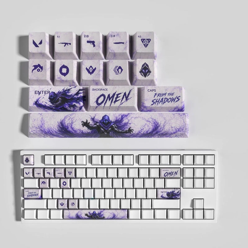 VALORANT OMEN  14-Key Keycaps  Themed Gaming Keycaps, PBT Sublimation Printing Model