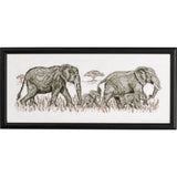 Permin counted cross stitch kit "Elephants", 36x15cm, DIY, 12-8324 Model